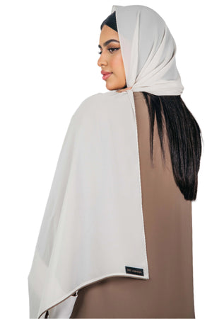 GRANITE BROWN PLAIN CREPE OPEN ABAYA.