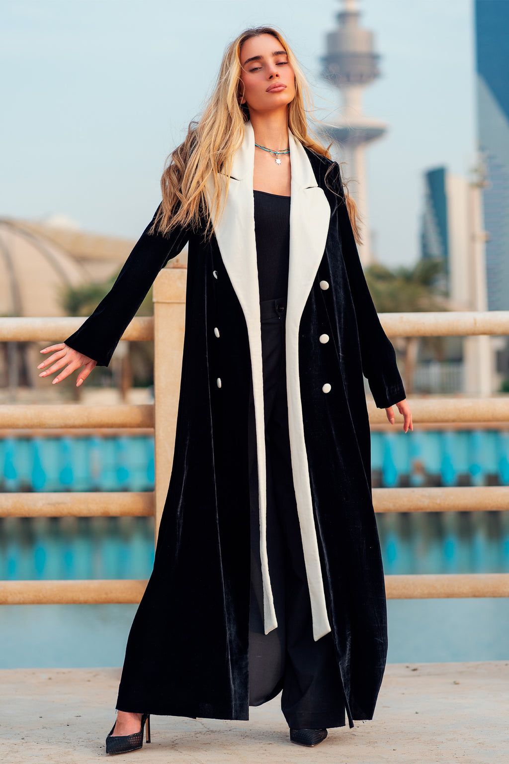 Velvet Black Vs. White Abaya