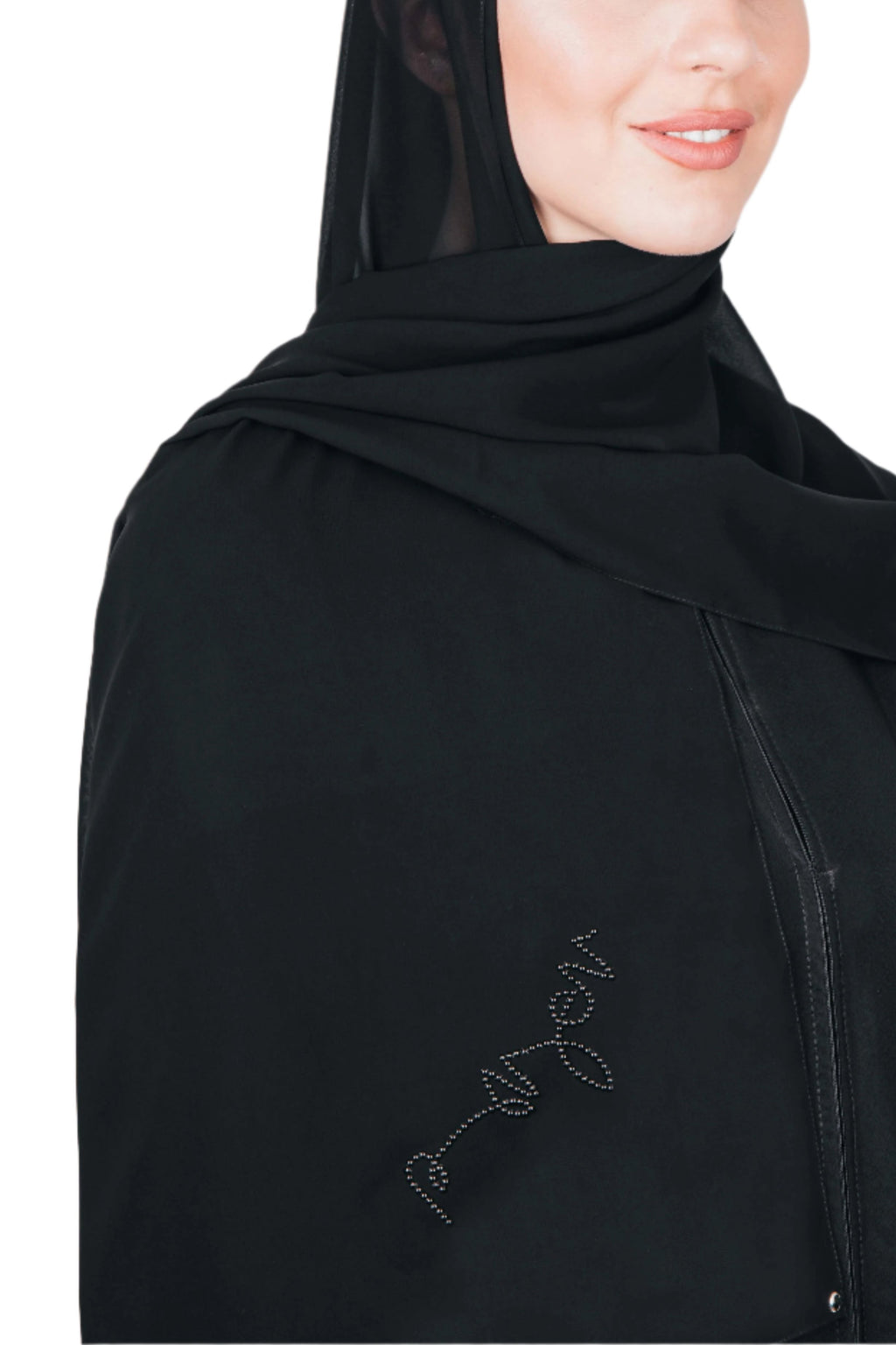 BLACK PLAIN FAIRLADY SCARVE.