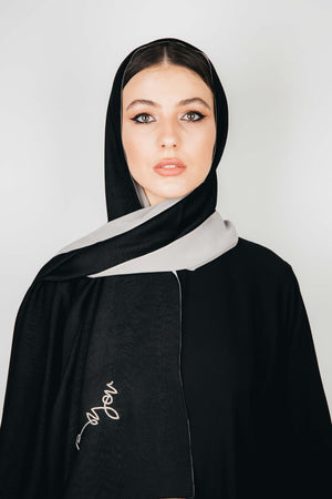 BEIGE – BLACK FLANNEL PLAIN SHEILA.