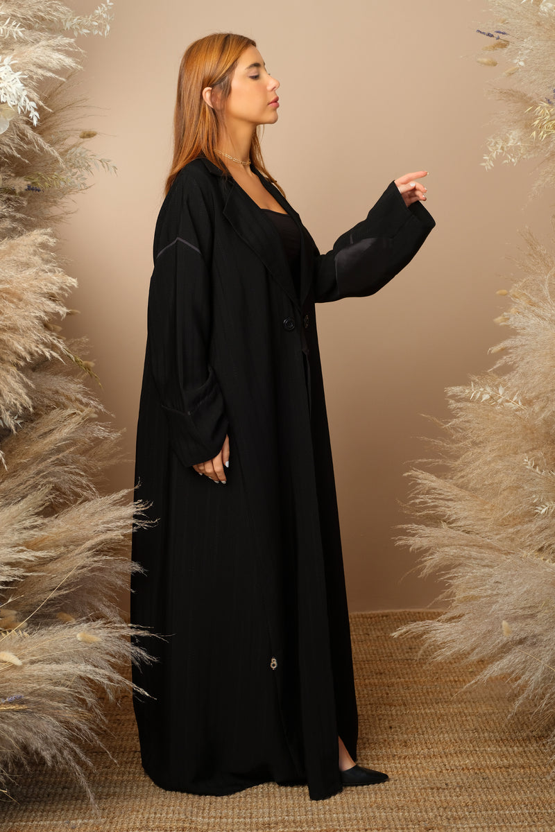 BLACK BLAZER CUT  SALONA  CLOSED ABAYA